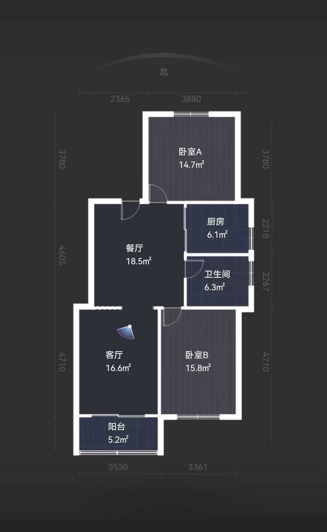 城中花园 3室2厅1卫 100m&sup2;