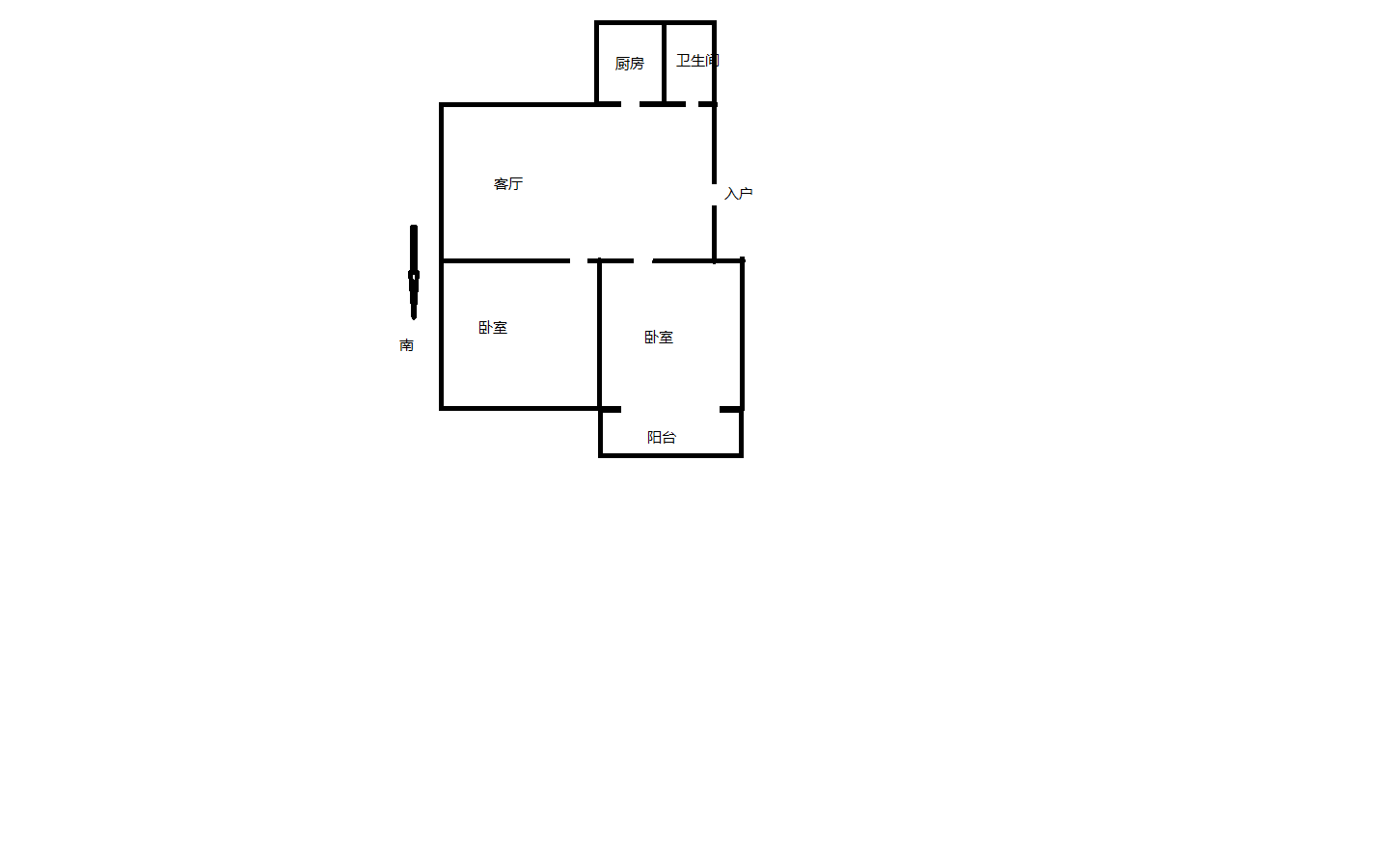 姚港路31号 2室1厅1卫 72m&sup2;