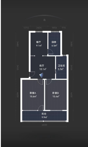 通州花苑 2室2厅1卫 90.00m&sup2;