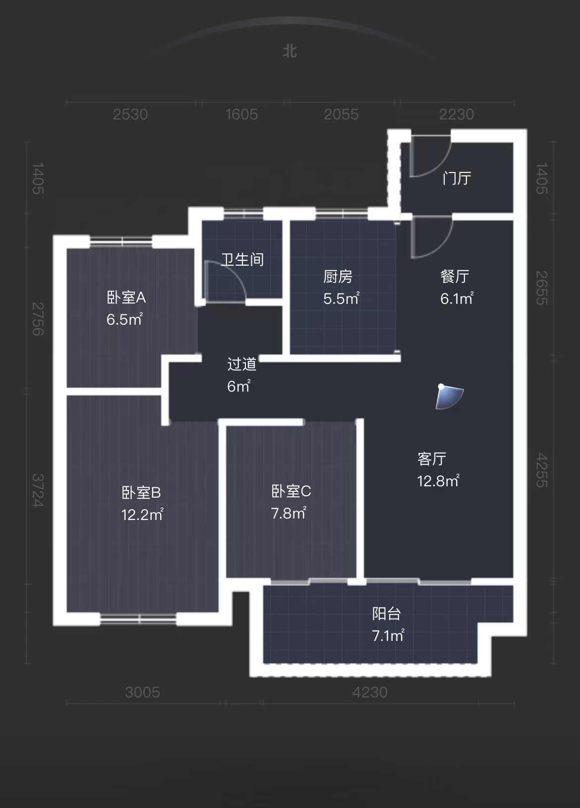 东时区 3室2厅2卫 100.00m&sup2;