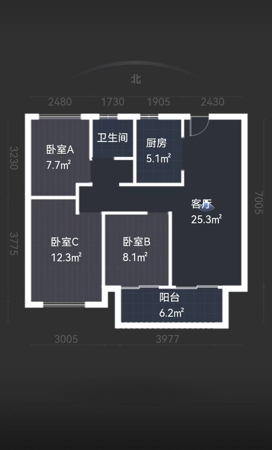 春溪集 3室2厅1卫 89m&sup2;