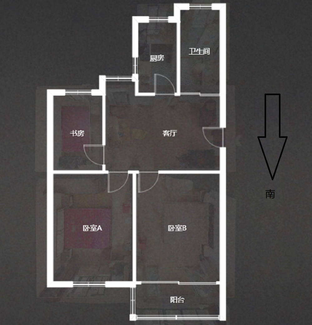 姚港路31号 3室1厅1卫 80m&sup2;