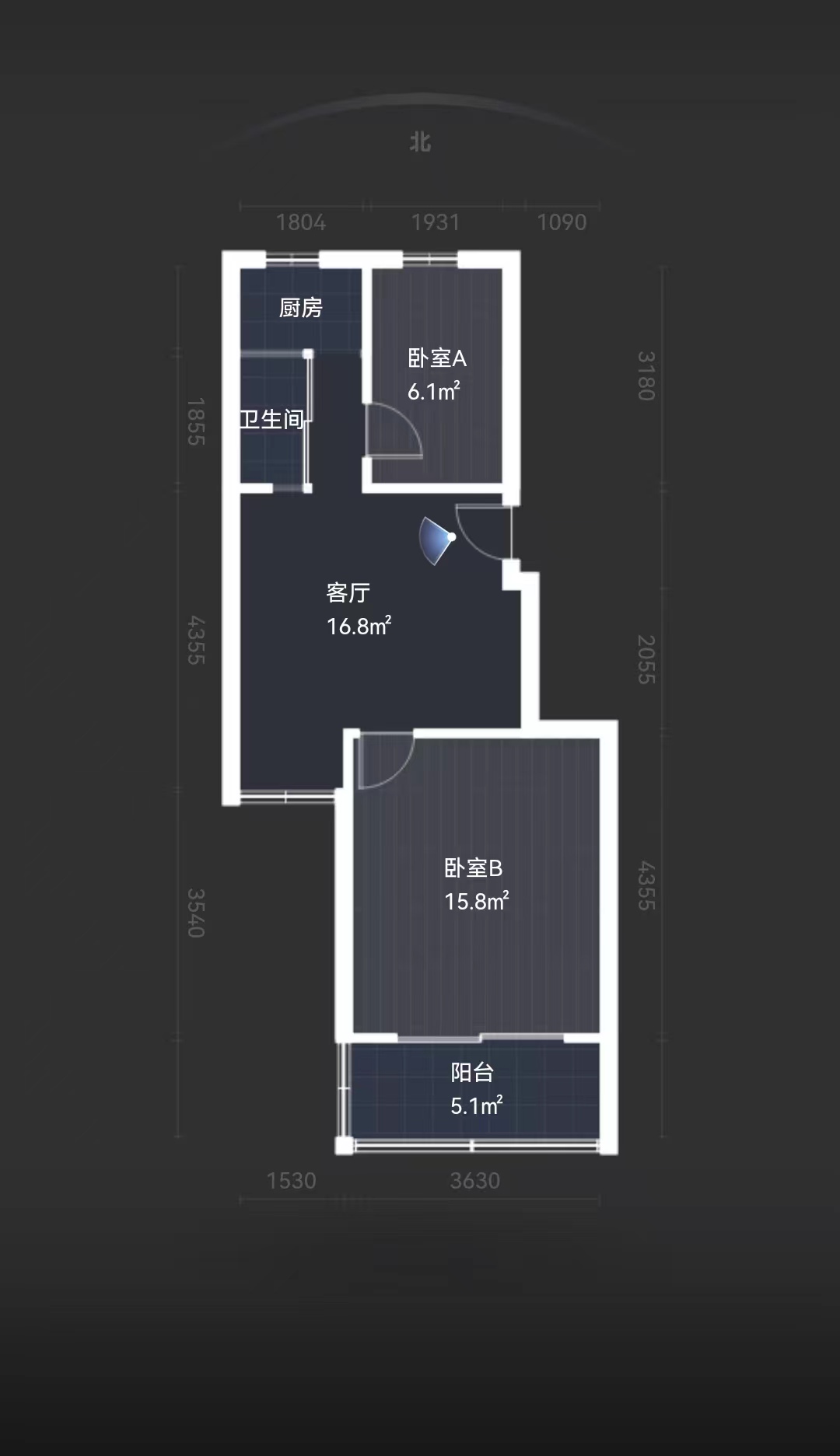 新三园花苑 2室1厅1卫 62m&sup2;