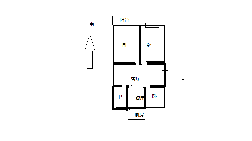 外滩小区 3室1厅1卫 94m&sup2;
