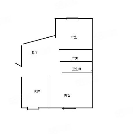 天香苑 2室1厅1卫 90m&sup2;