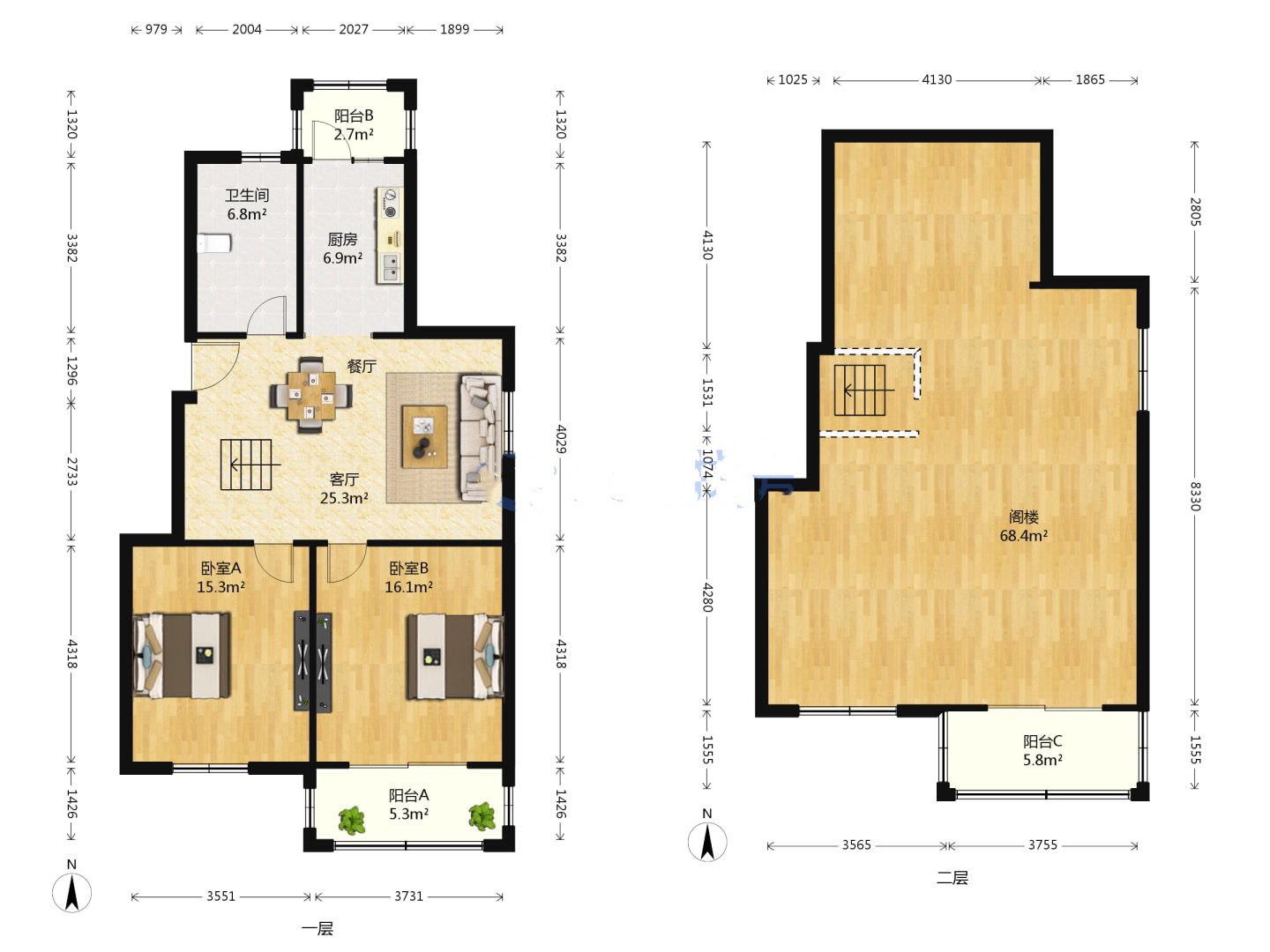 公园南苑 3室2厅2卫 161.99m&sup2;