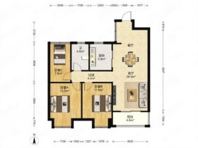 崇川星光域 3室2厅2卫 97.00m&sup2;