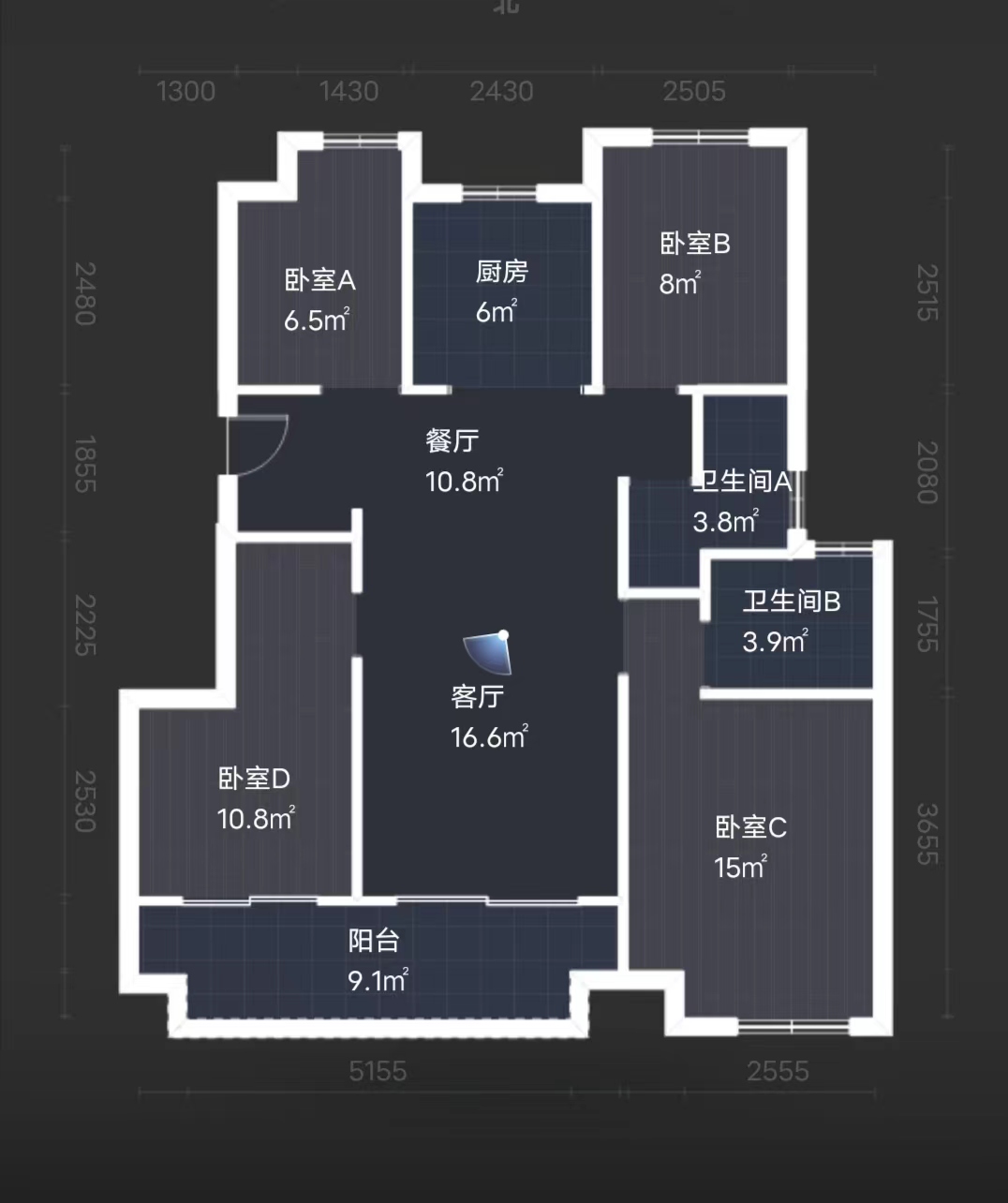 金色城邦 3室2厅2卫 126m&sup2;
