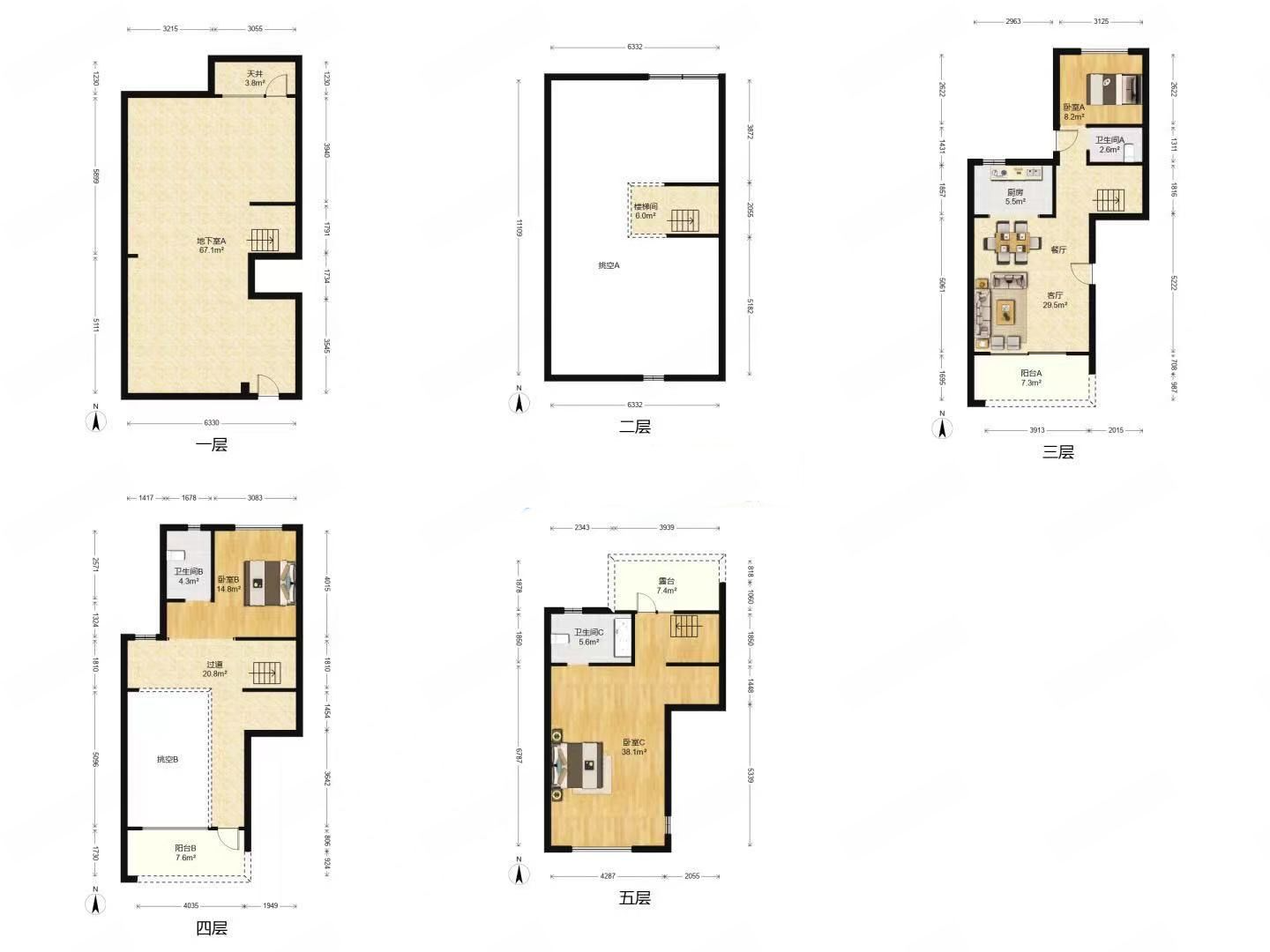 崇州府 3室2厅3卫 162m&sup2;