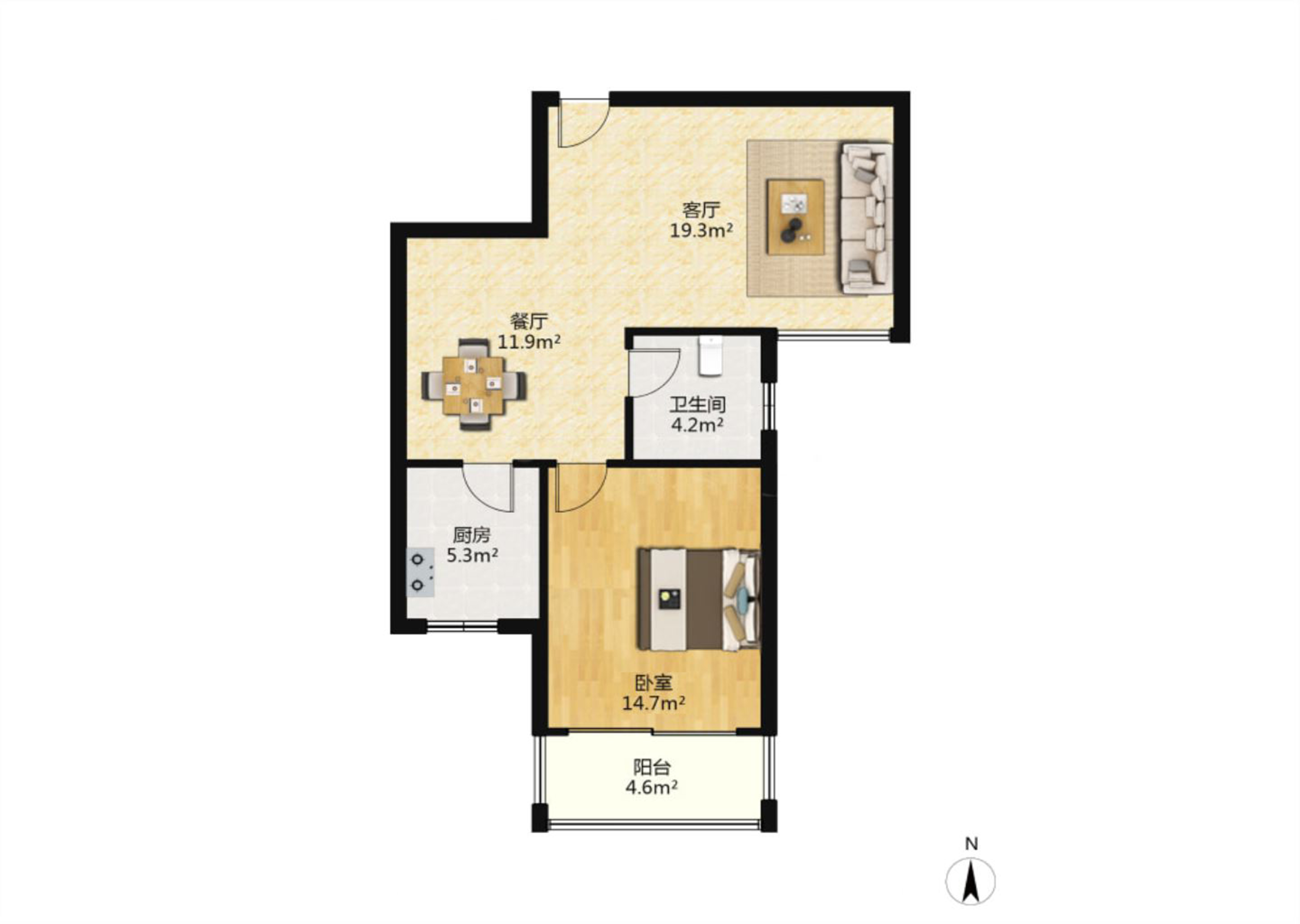 濠景仁居 1室1厅1卫 80m&sup2;