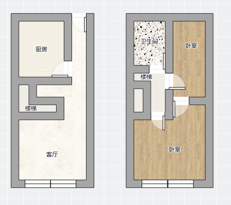 财富商城 2室1厅1卫 45.00m&sup2;