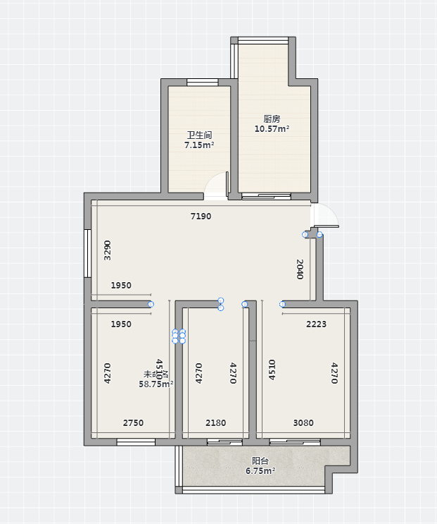 天香苑 3室2厅1卫 110m&sup2;