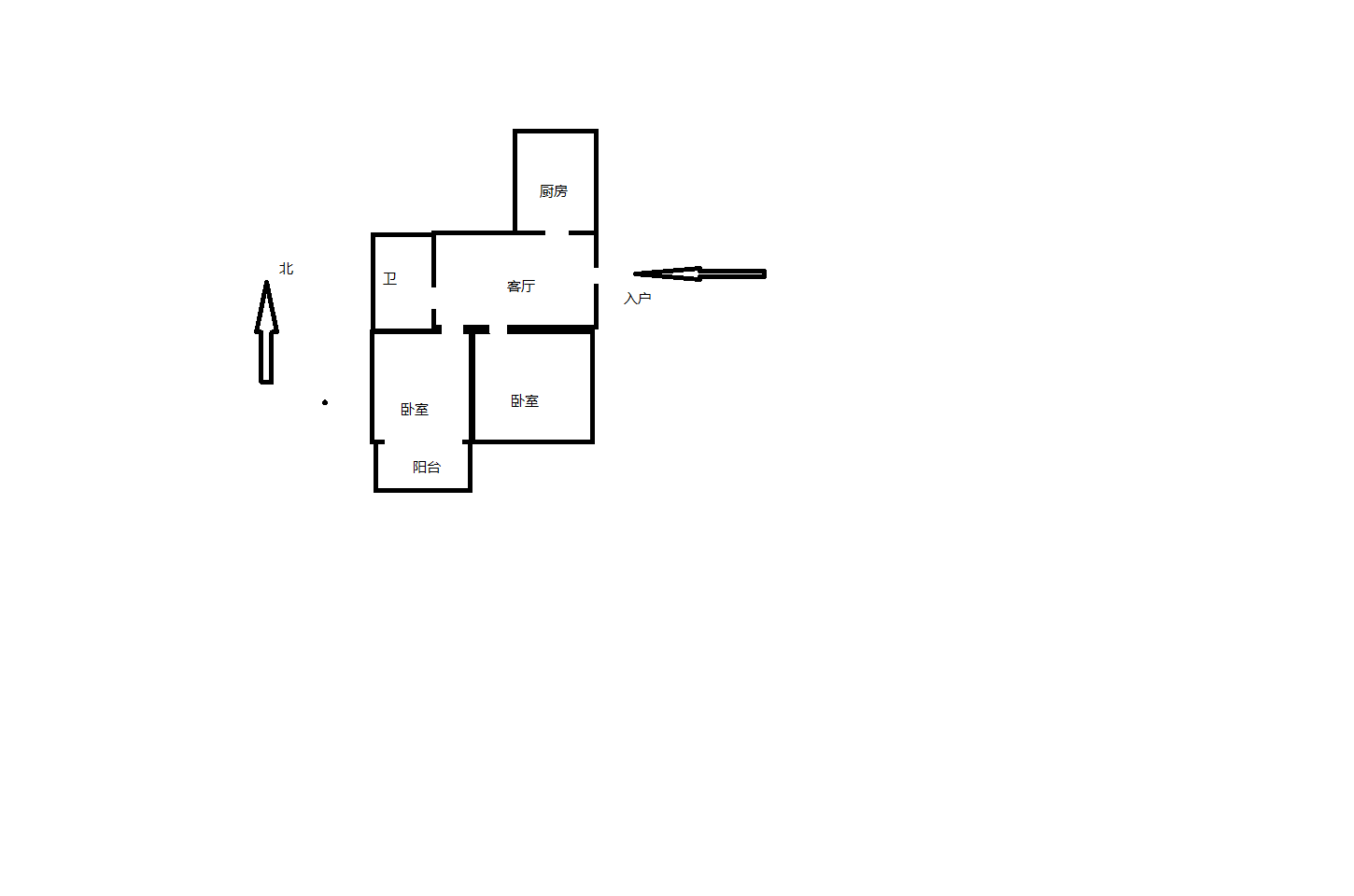 将军二园 2室1厅1卫 62m&sup2;