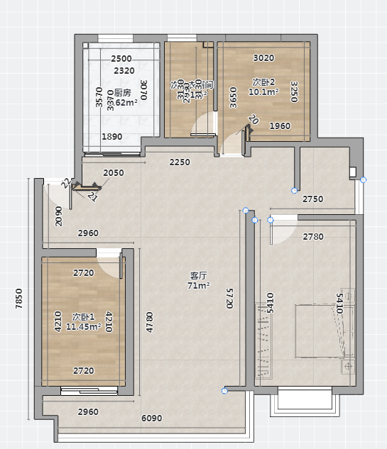 金泰花园C区 3室2厅2卫 130m&sup2;
