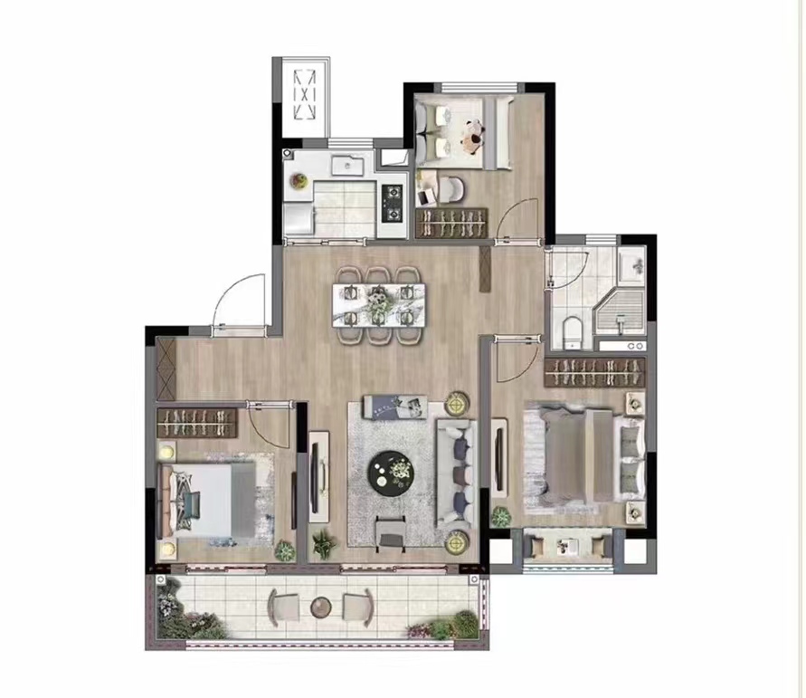 南山美锦 3室1厅1卫 98.95m&sup2;