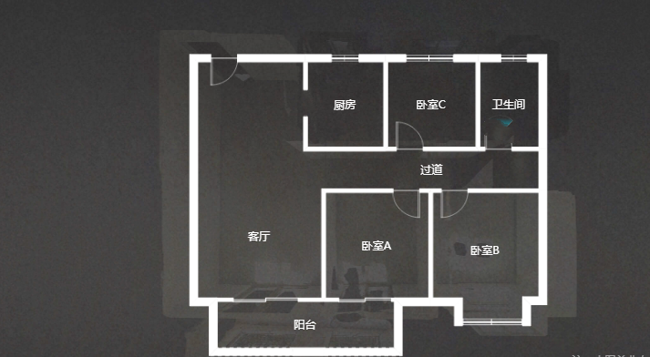 公馆1895 3室2厅1卫 91.00m&sup2;
