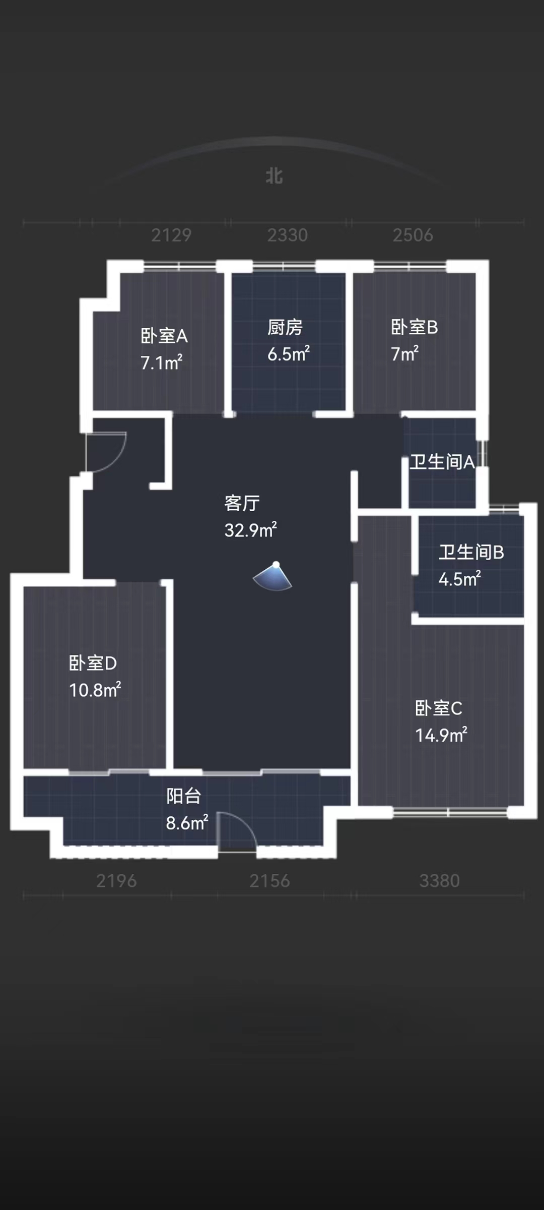 金地繁茂里 4室2厅2卫 117.12m&sup2;