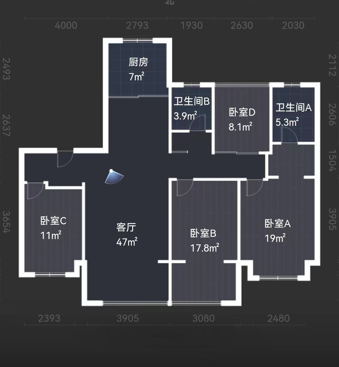 景瑞御府 4室2厅2卫 147m&sup2;