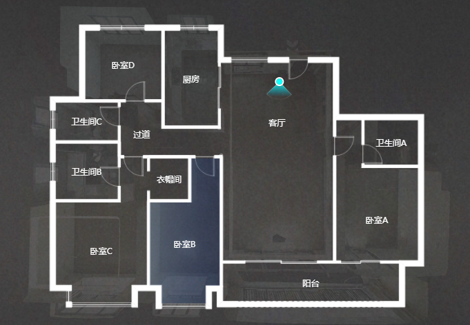 中海上东区 4室2厅3卫 171.00m&sup2;