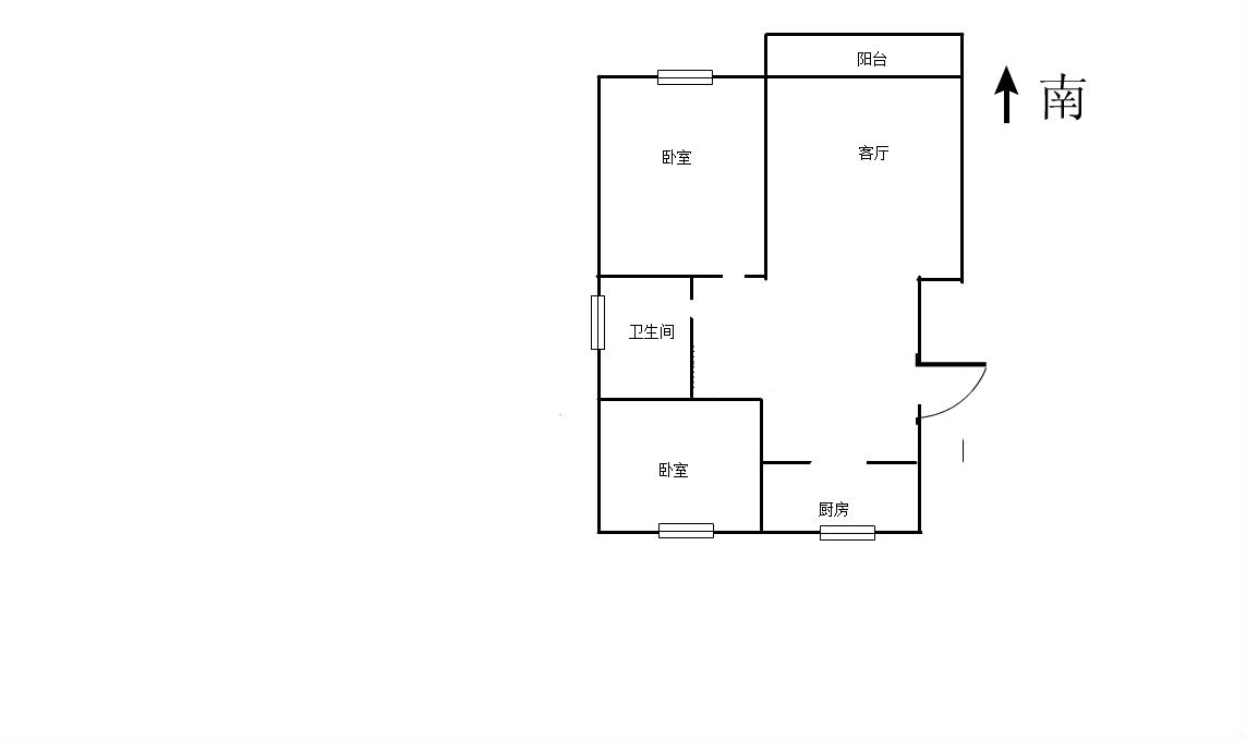 天晖苑 2室1厅1卫 98m&sup2;