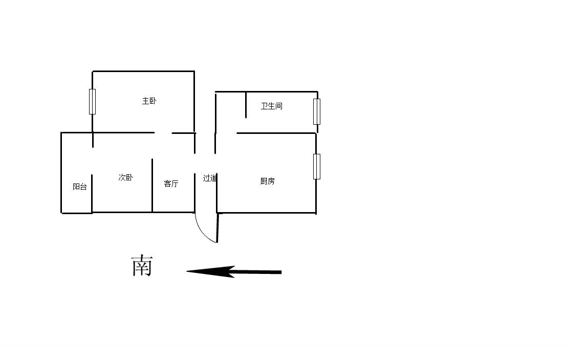 金南小区 2室2厅1卫 54m&sup2;