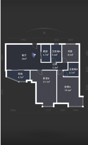 世纪城 3室2厅2卫 129m&sup2;