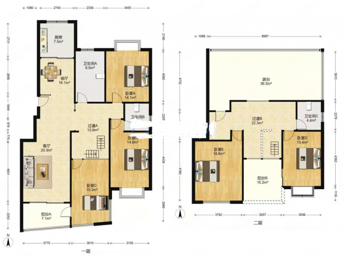 都市华城 5室2厅2卫 247m²
