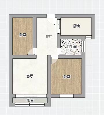 城北家园 2室1厅1卫 87m&sup2;