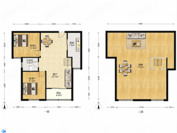江景苑小区 3室2厅2卫 155m&sup2;