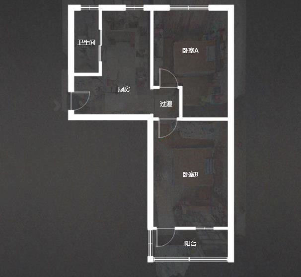 解放新村 2室1厅1卫 60.71m&sup2;