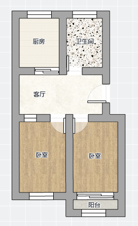 星辰花园 2室1厅1卫 78.00m&sup2;