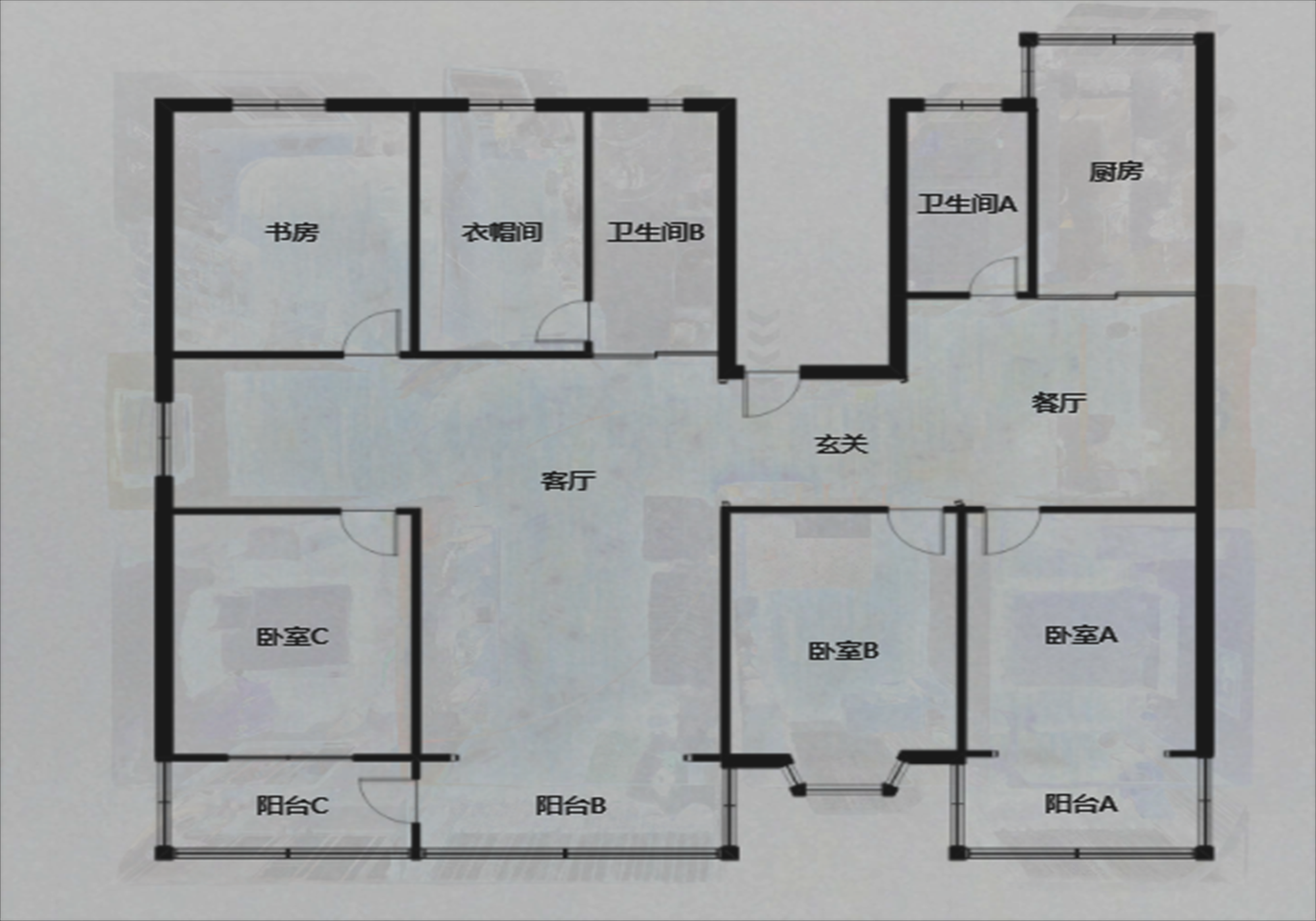 濠景园西区 5室2厅2卫 195.00m&sup2;