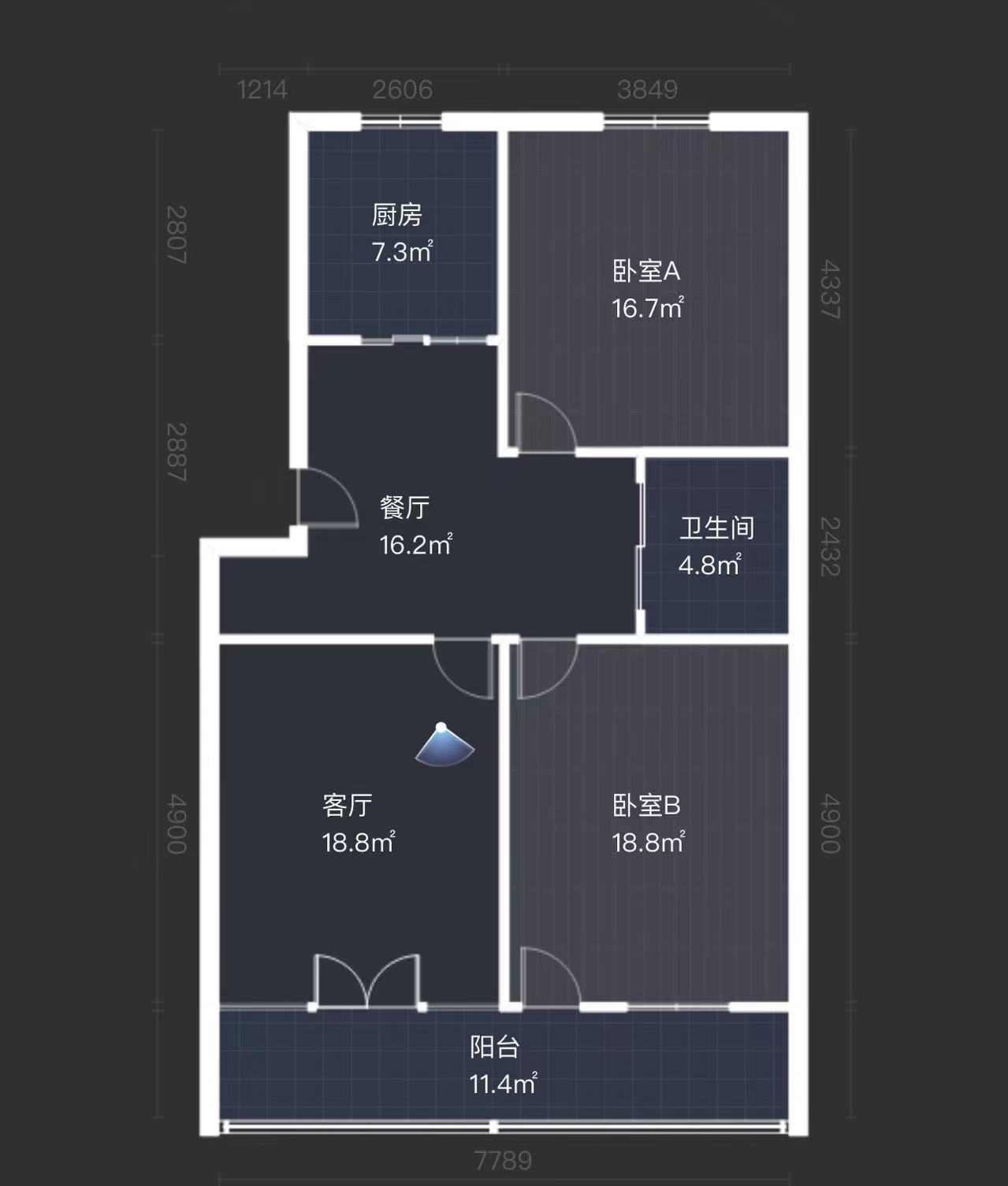 金和小区 3室2厅1卫 91m&sup2;