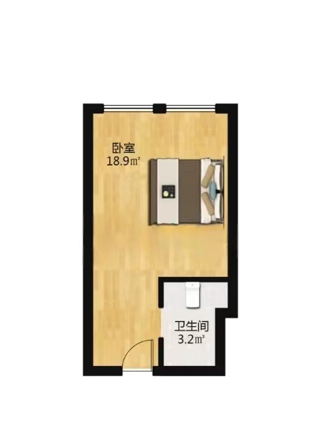 正泰江岸水苑 1室1厅1卫 40m&sup2;