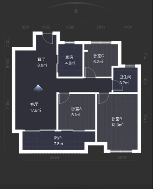 万科未来之光 3室2厅1卫 93m&sup2;