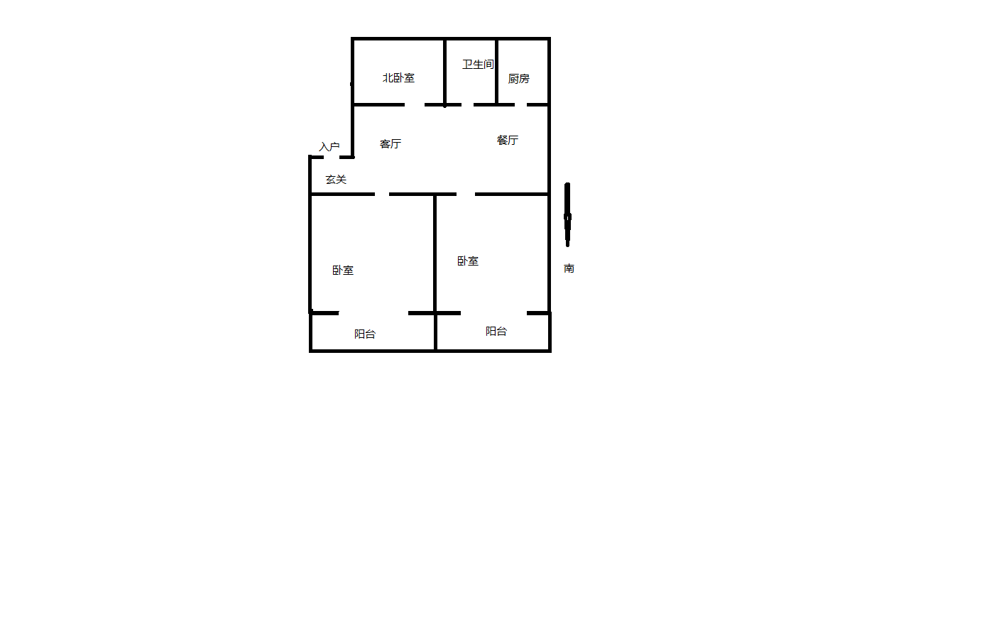 新建路新村 3室1厅1卫 110m&sup2;