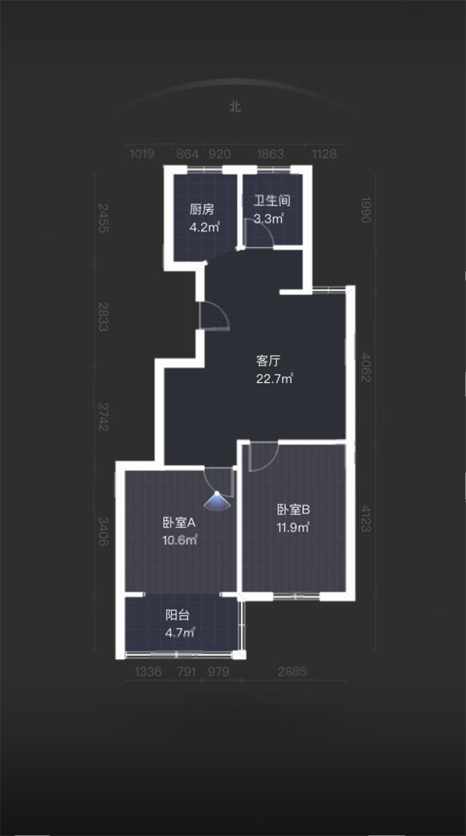 天香苑 2室1厅1卫 80m&sup2;