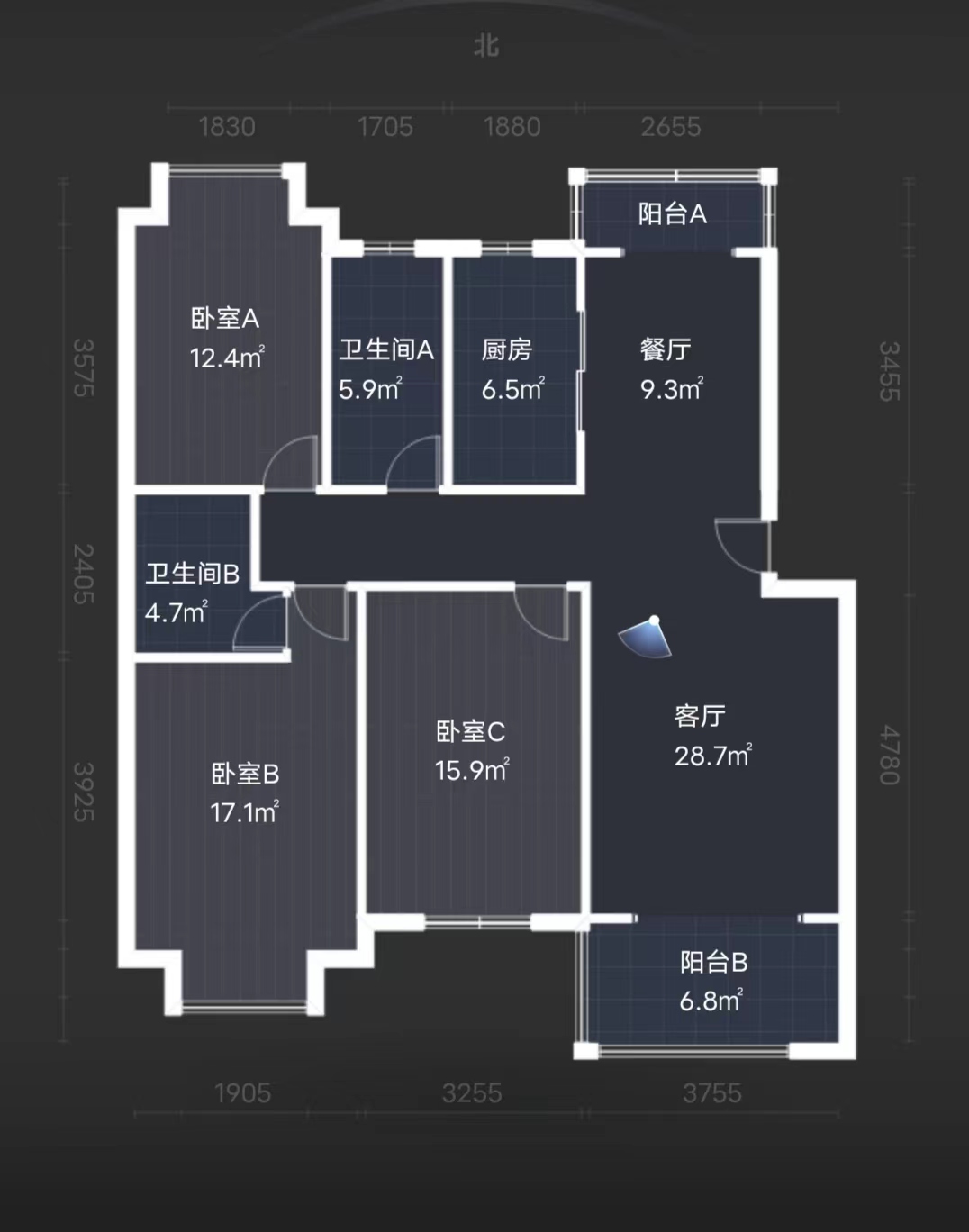 金桥人家 3室2厅2卫 120.00m&sup2;