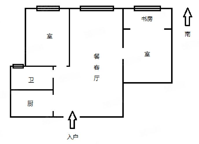 首府名邸 2室1厅1卫 100m&sup2;