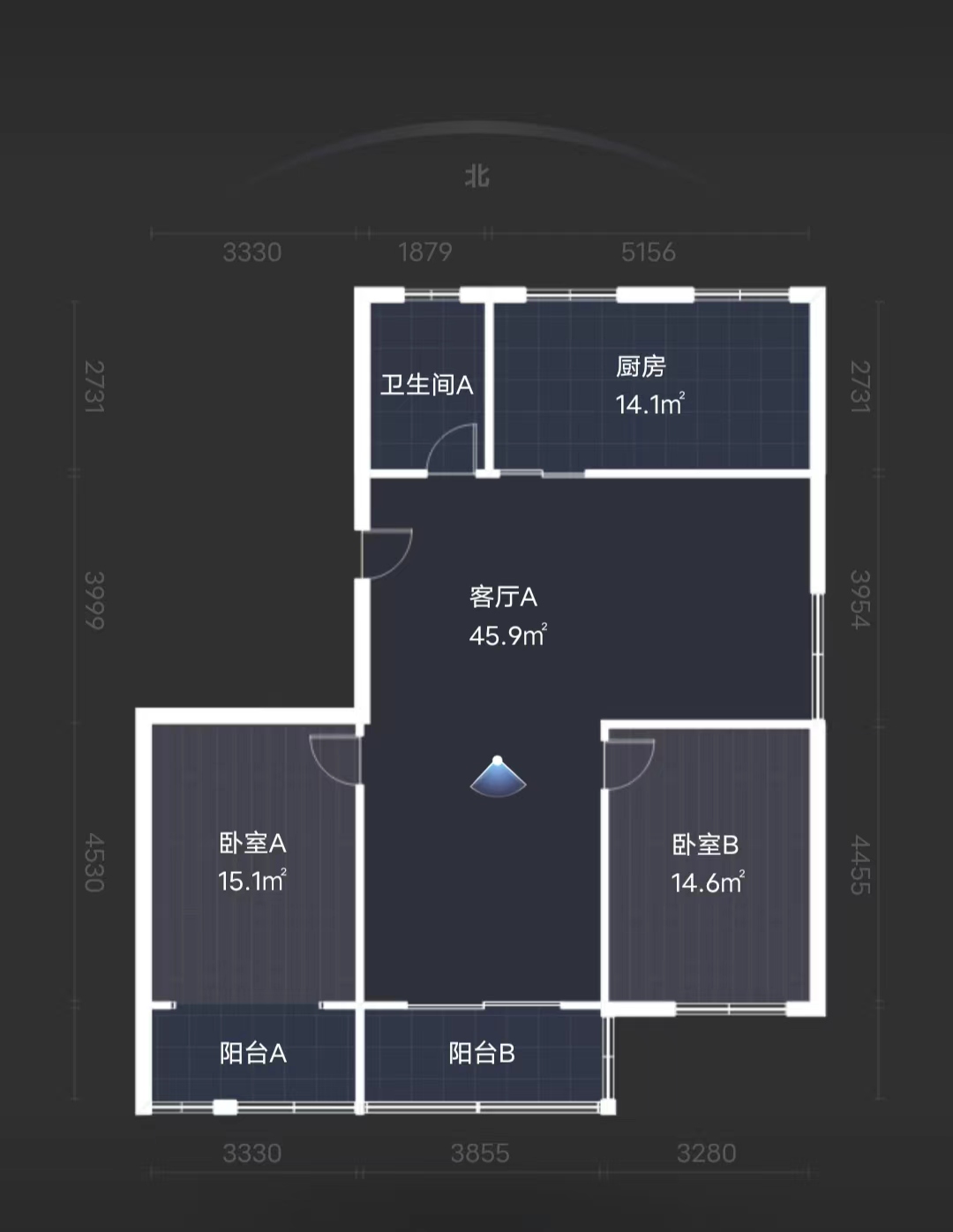 华山花苑一期 4室2厅2卫 120m&sup2;
