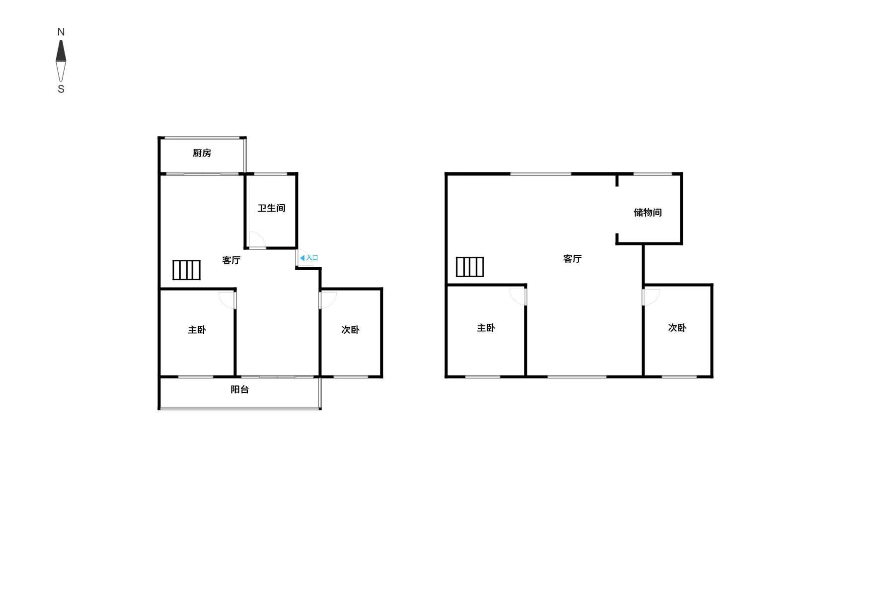虹桥新苑 3室2厅1卫 82m&sup2;