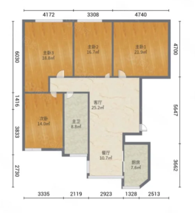 兆丰嘉园 4室1厅1卫 140.00m&sup2;
