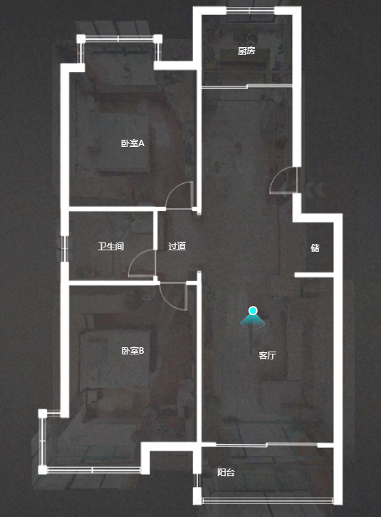 璀璨星湖 2室2厅1卫 108m&sup2;