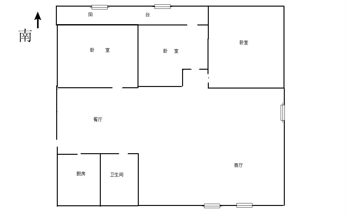 星源花苑 3室2厅1卫 138m²