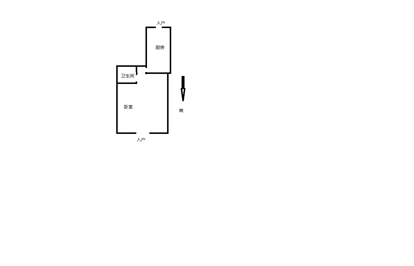 濠滨别业 1室1厅1卫 40m²