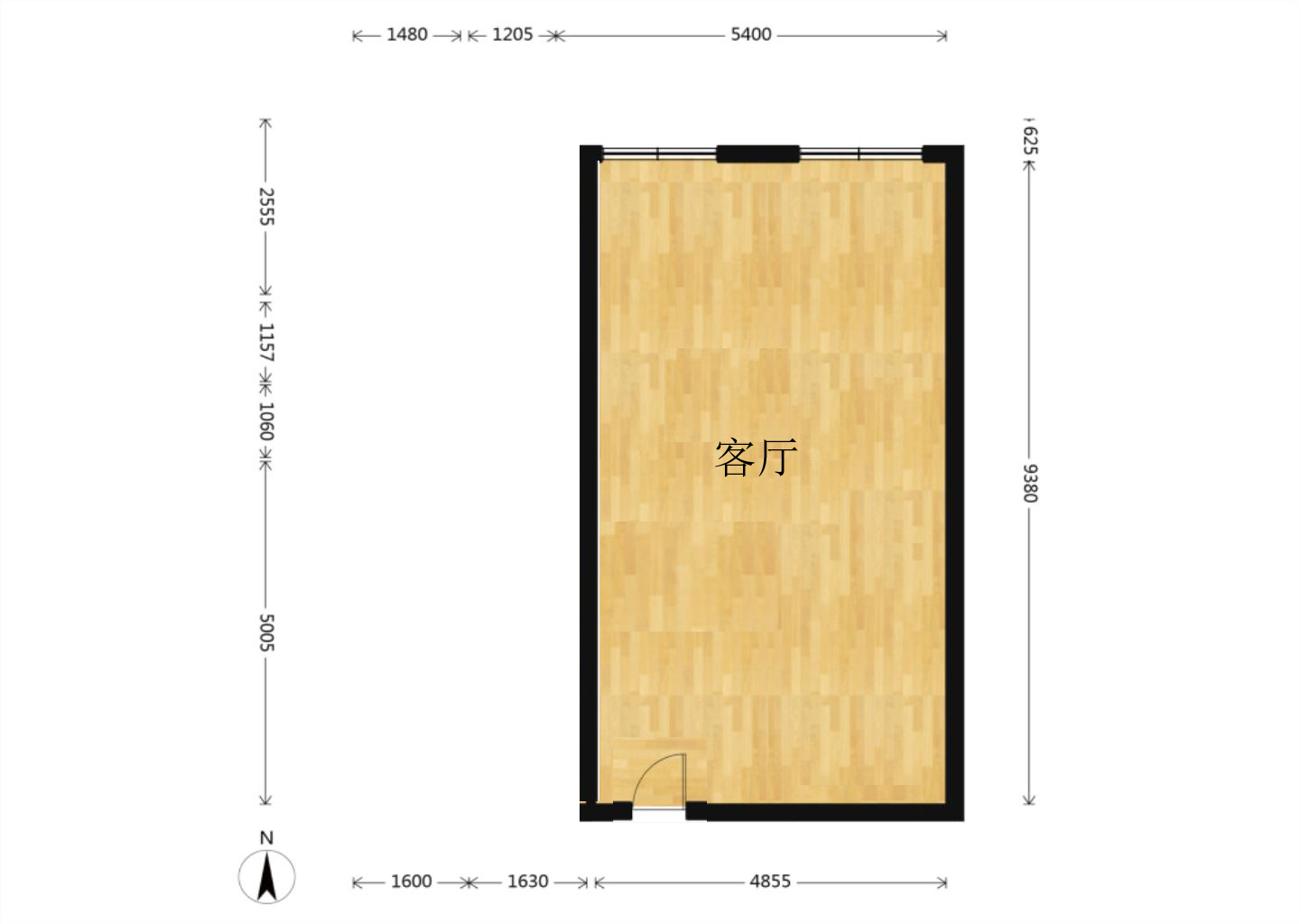 中海金街 1室1厅1卫 60.00m&sup2;