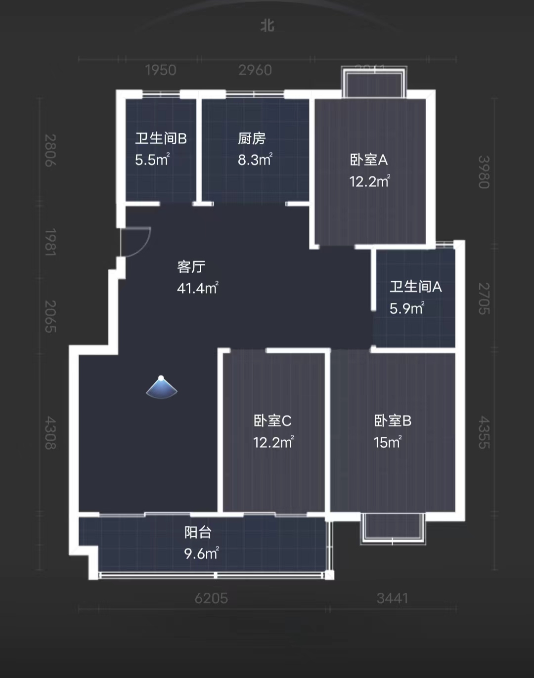 天虹苑 3室2厅2卫 134m&sup2;