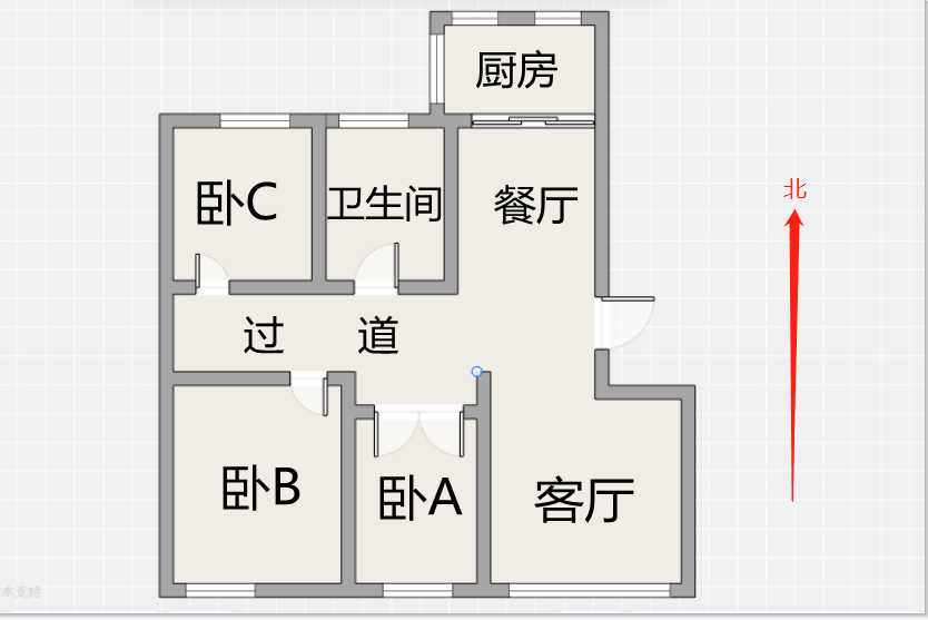 中港城 3室2厅1卫 129.8m&sup2;