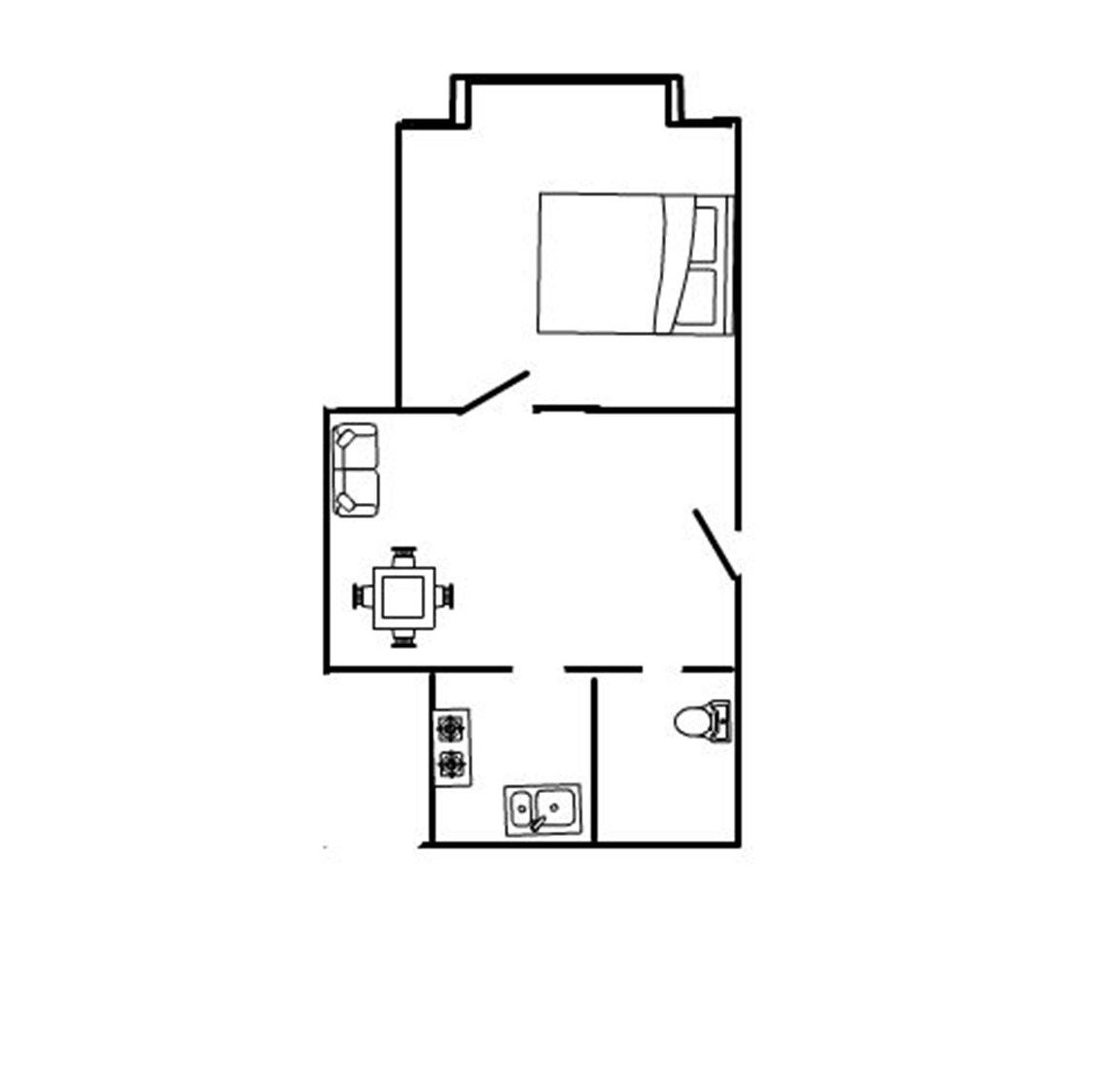 南川园新村 1室1厅1卫 20m&sup2;