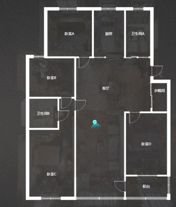 威美公寓 4室2厅2卫 154m&sup2;
